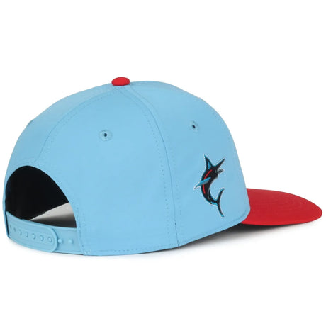 Outdoor Cap Miami Marlins™ Official MLB® Replica Structured Solid Panel Hat MLB-550cc Fan Gear MLB Miami Marlins