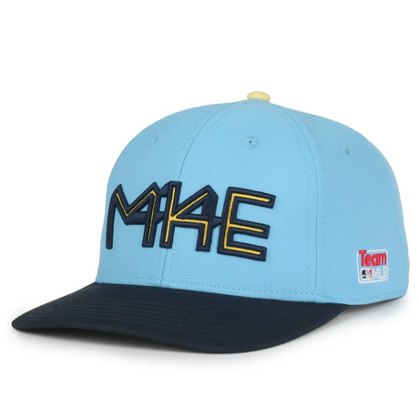 Outdoor Cap Milwaukee Brewers™ Official MLB® Replica Structured Solid Panel Hat MLB-550cc Fan Gear MLB Milwaukee Brewers