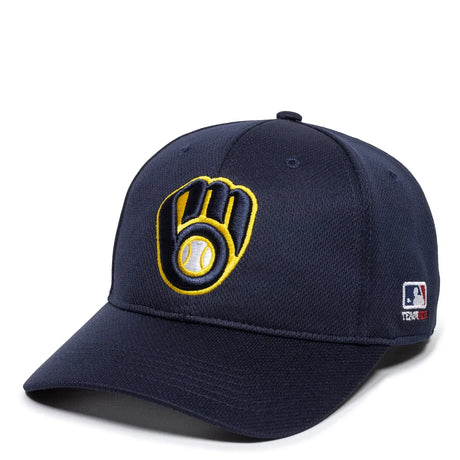 Outdoor Cap Milwaukee Brewers™ MLB® Replica Structured Solid Panel Hat MLB-350 Fan Gear MLB Milwaukee Brewers