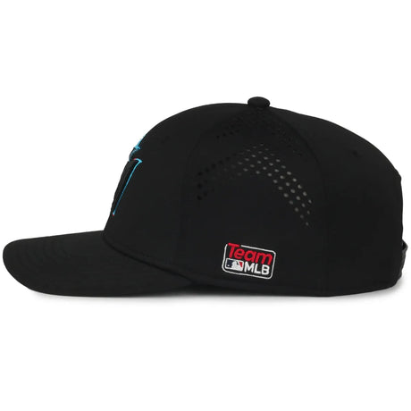 Outdoor Cap Miami Marlins™ Official MLB® Replica Structured Solid Panel Hat MLB-650 Fan Gear MLB Miami Marlins