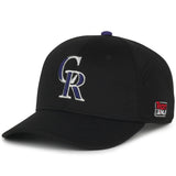 Outdoor Cap Colorado Rockies™ Official MLB® Replica Structured Solid Panel Hat MLB-650 Fan Gear MLB Colorado Rockies