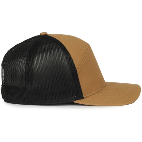 Outdoor Cap OC106 7-Panel Structured Trucker Hat Unisex Accessories Hats & Caps