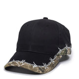 Outdoor Cap BRB-605 Barbed Wire Structured Solid Back Hat Unisex Accessories Hats & Caps