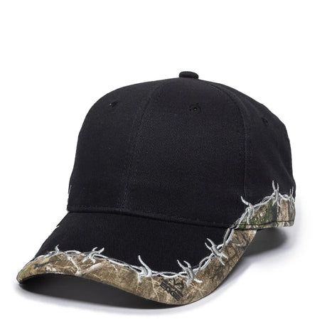 Outdoor Cap BRB-605 Barbed Wire Structured Solid Back Hat Unisex Accessories Hats & Caps
