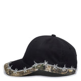 Outdoor Cap BRB-605 Barbed Wire Structured Solid Back Hat Unisex Accessories Hats & Caps