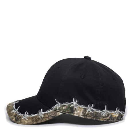 Outdoor Cap BRB-605 Barbed Wire Structured Solid Back Hat Unisex Accessories Hats & Caps