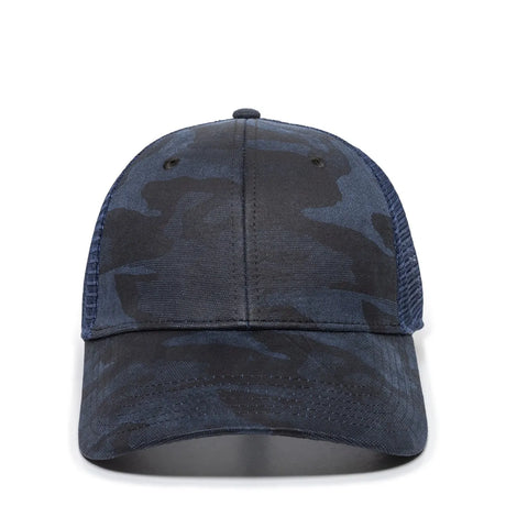 Outdoor Cap OC802 Etched Camo Structured Trucker Hat Unisex Accessories Hats & Caps