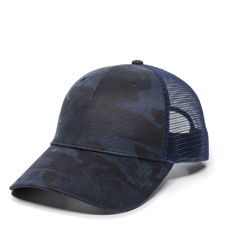Outdoor Cap OC802 Etched Camo Structured Trucker Hat Unisex Accessories Hats & Caps