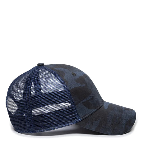 Outdoor Cap OC802 Etched Camo Structured Trucker Hat Unisex Accessories Hats & Caps