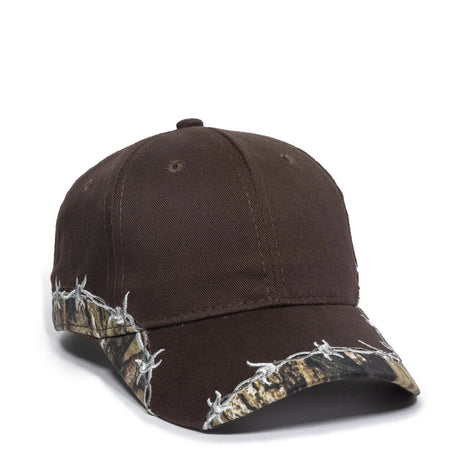 Outdoor Cap BRB-605 Barbed Wire Structured Solid Back Hat Unisex Accessories Hats & Caps