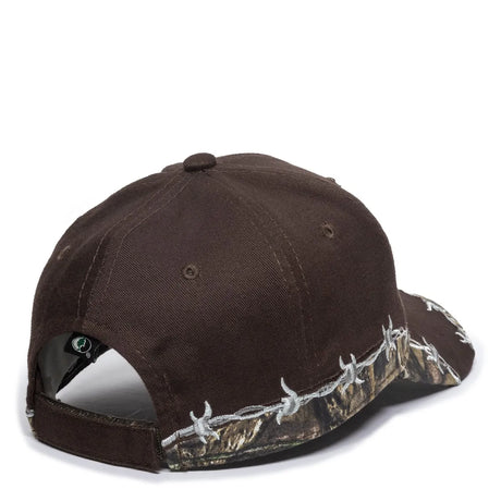 Outdoor Cap BRB-605 Barbed Wire Structured Solid Back Hat Unisex Accessories Hats & Caps