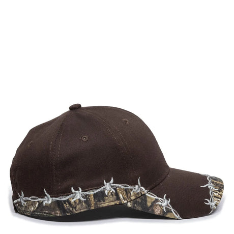 Outdoor Cap BRB-605 Barbed Wire Structured Solid Back Hat Unisex Accessories Hats & Caps