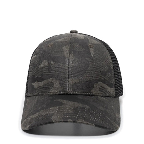 Outdoor Cap OC802 Etched Camo Structured Trucker Hat Unisex Accessories Hats & Caps