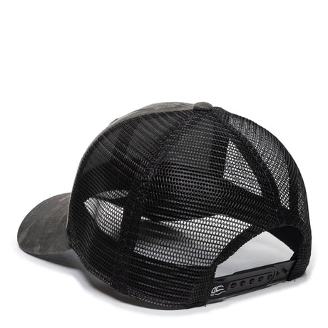 Outdoor Cap OC802 Etched Camo Structured Trucker Hat Unisex Accessories Hats & Caps