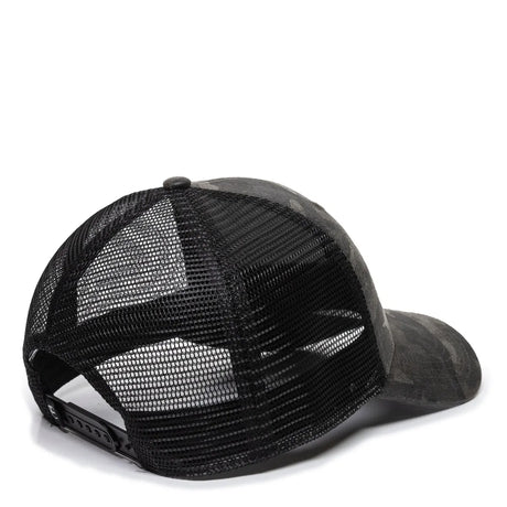 Outdoor Cap OC802 Etched Camo Structured Trucker Hat Unisex Accessories Hats & Caps