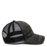 Outdoor Cap OC802 Etched Camo Structured Trucker Hat Unisex Accessories Hats & Caps