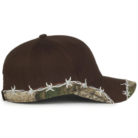 Outdoor Cap BRB-605 Barbed Wire Structured Solid Back Hat Unisex Accessories Hats & Caps