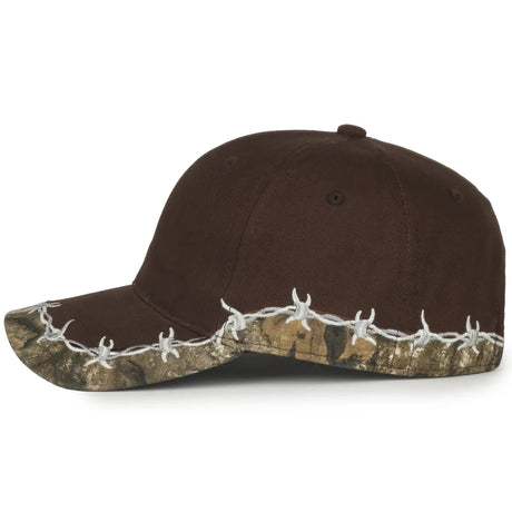 Outdoor Cap BRB-605 Barbed Wire Structured Solid Back Hat Unisex Accessories Hats & Caps