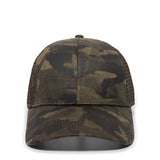 Outdoor Cap OC802 Etched Camo Structured Trucker Hat Unisex Accessories Hats & Caps