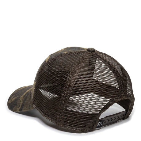 Outdoor Cap OC802 Etched Camo Structured Trucker Hat Unisex Accessories Hats & Caps