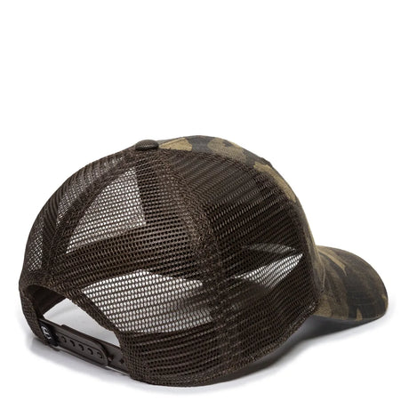 Outdoor Cap OC802 Etched Camo Structured Trucker Hat Unisex Accessories Hats & Caps