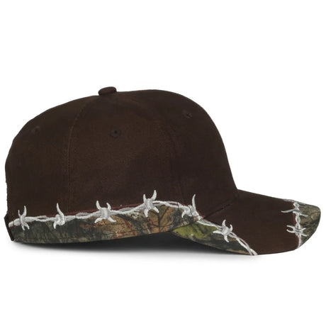 Outdoor Cap BRB-605 Barbed Wire Structured Solid Back Hat Unisex Accessories Hats & Caps