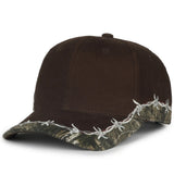 Outdoor Cap BRB-605 Barbed Wire Structured Solid Back Hat Unisex Accessories Hats & Caps
