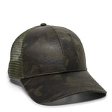 Outdoor Cap OC802 Etched Camo Structured Trucker Hat Unisex Accessories Hats & Caps