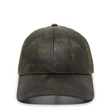 Outdoor Cap OC802 Etched Camo Structured Trucker Hat Unisex Accessories Hats & Caps