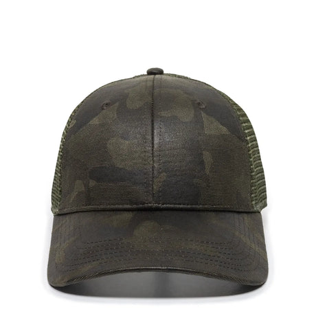 Outdoor Cap OC802 Etched Camo Structured Trucker Hat Unisex Accessories Hats & Caps