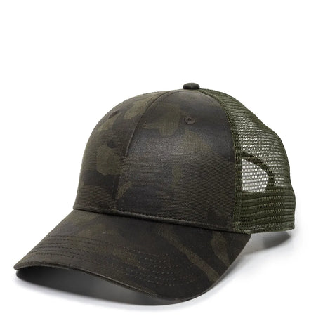 Outdoor Cap OC802 Etched Camo Structured Trucker Hat Unisex Accessories Hats & Caps