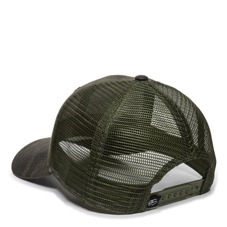 Outdoor Cap OC802 Etched Camo Structured Trucker Hat Unisex Accessories Hats & Caps