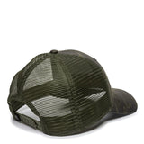 Outdoor Cap OC802 Etched Camo Structured Trucker Hat Unisex Accessories Hats & Caps