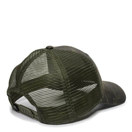 Outdoor Cap OC802 Etched Camo Structured Trucker Hat Unisex Accessories Hats & Caps