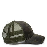 Outdoor Cap OC802 Etched Camo Structured Trucker Hat Unisex Accessories Hats & Caps