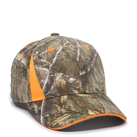Outdoor Cap CBI-305 Camo/ Blaze Structured Solid Back Hat Unisex Accessories Hats & Caps