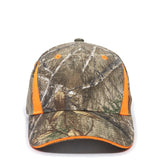 Outdoor Cap CBI-305 Camo/ Blaze Structured Solid Back Hat Unisex Accessories Hats & Caps