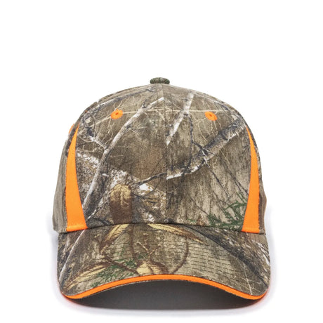 Outdoor Cap CBI-305 Camo/ Blaze Structured Solid Back Hat Unisex Accessories Hats & Caps