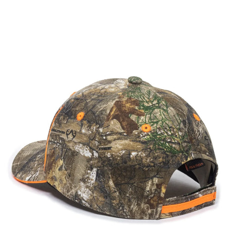 Outdoor Cap CBI-305 Camo/ Blaze Structured Solid Back Hat Unisex Accessories Hats & Caps