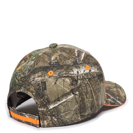 Outdoor Cap CBI-305 Camo/ Blaze Structured Solid Back Hat Unisex Accessories Hats & Caps