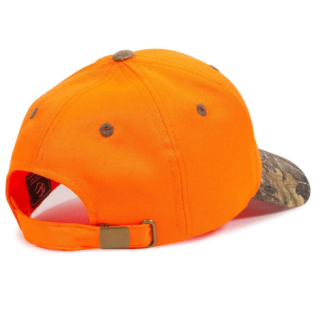 Outdoor Cap 202IS Blaze/ Camo Structured Solid Back Hat Unisex Accessories Hats & Caps
