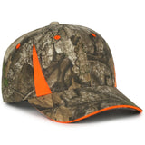 Outdoor Cap CBI-305 Camo/ Blaze Structured Solid Back Hat Unisex Accessories Hats & Caps
