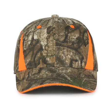 Outdoor Cap CBI-305 Camo/ Blaze Structured Solid Back Hat Unisex Accessories Hats & Caps