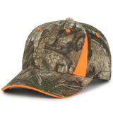 Outdoor Cap CBI-305 Camo/ Blaze Structured Solid Back Hat Unisex Accessories Hats & Caps