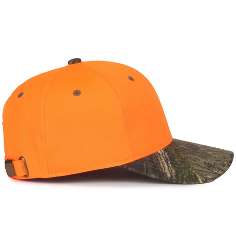Outdoor Cap 202IS Blaze/ Camo Structured Solid Back Hat Unisex Accessories Hats & Caps