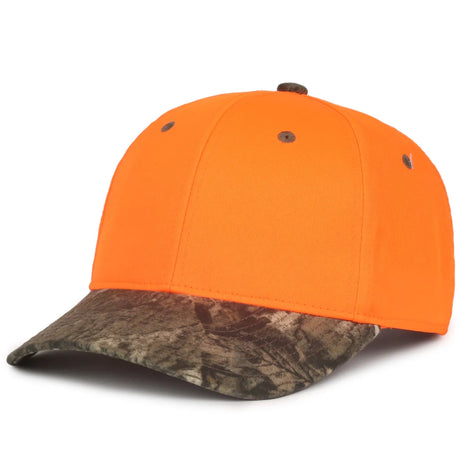 Outdoor Cap 202IS Blaze/ Camo Structured Solid Back Hat Unisex Accessories Hats & Caps