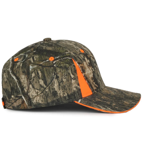 Outdoor Cap CBI-305 Camo/ Blaze Structured Solid Back Hat Unisex Accessories Hats & Caps