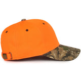 Outdoor Cap 202IS Blaze/ Camo Structured Solid Back Hat Unisex Accessories Hats & Caps