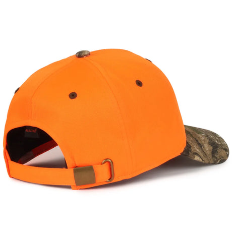 Outdoor Cap 202IS Blaze/ Camo Structured Solid Back Hat Unisex Accessories Hats & Caps