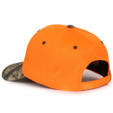 Outdoor Cap 202IS Blaze/ Camo Structured Solid Back Hat Unisex Accessories Hats & Caps